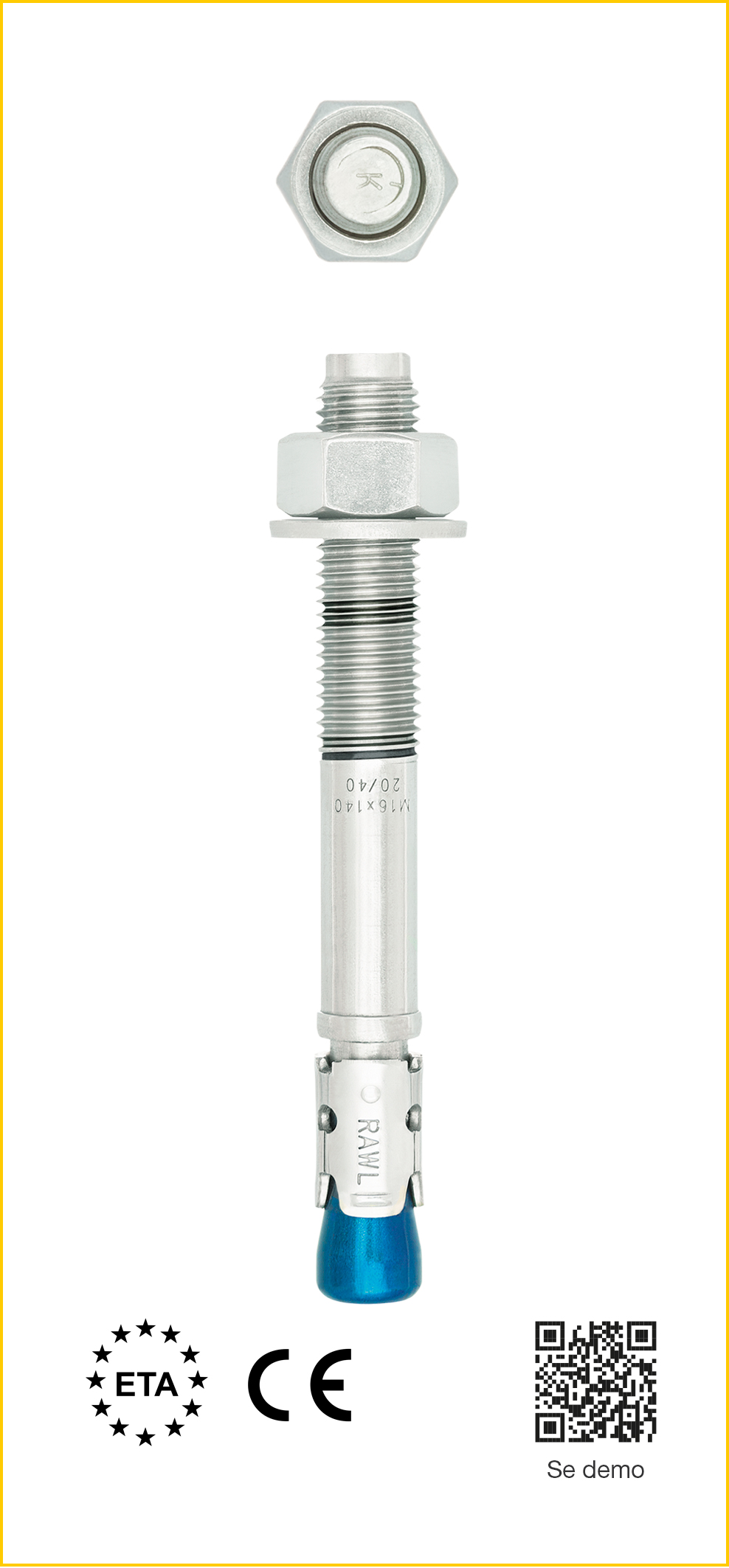 EKSPANSJONSBOLT RAWLPLUG R-HPTII-A4 SYREFAST A4, Option 1